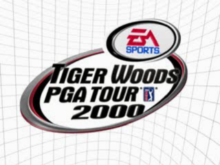 Tiger Woods PGA Tour 2000 title screen for Playstation